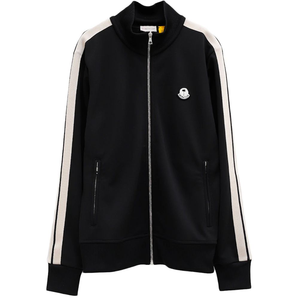 Moncler x Palm Angels Schwarzer Polyester-Pullover