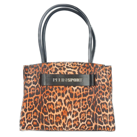 Plein Sport shopper with leopard print and logo accent