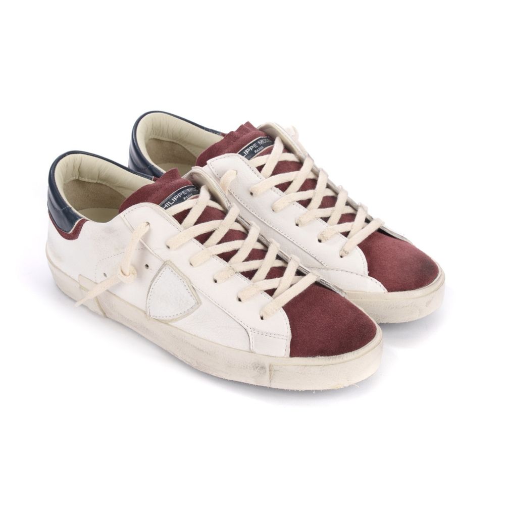 Philippe Model Italian leather sneakers with suede accents