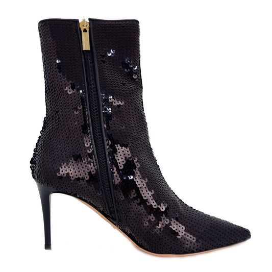 Elisabetta Franchi calfskin boots with sequins