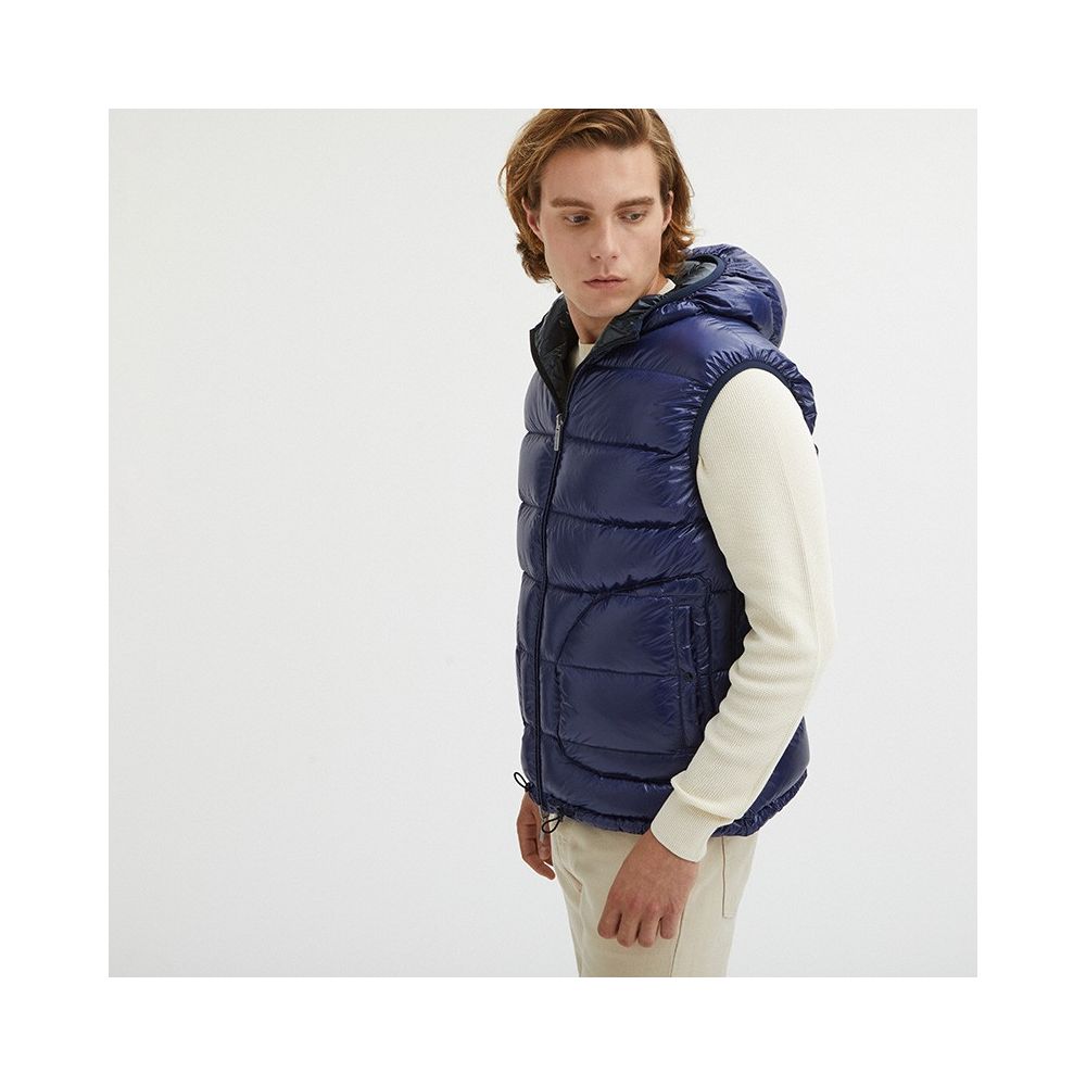 Centogrammi Blue Nylon Reversible Vest for Men