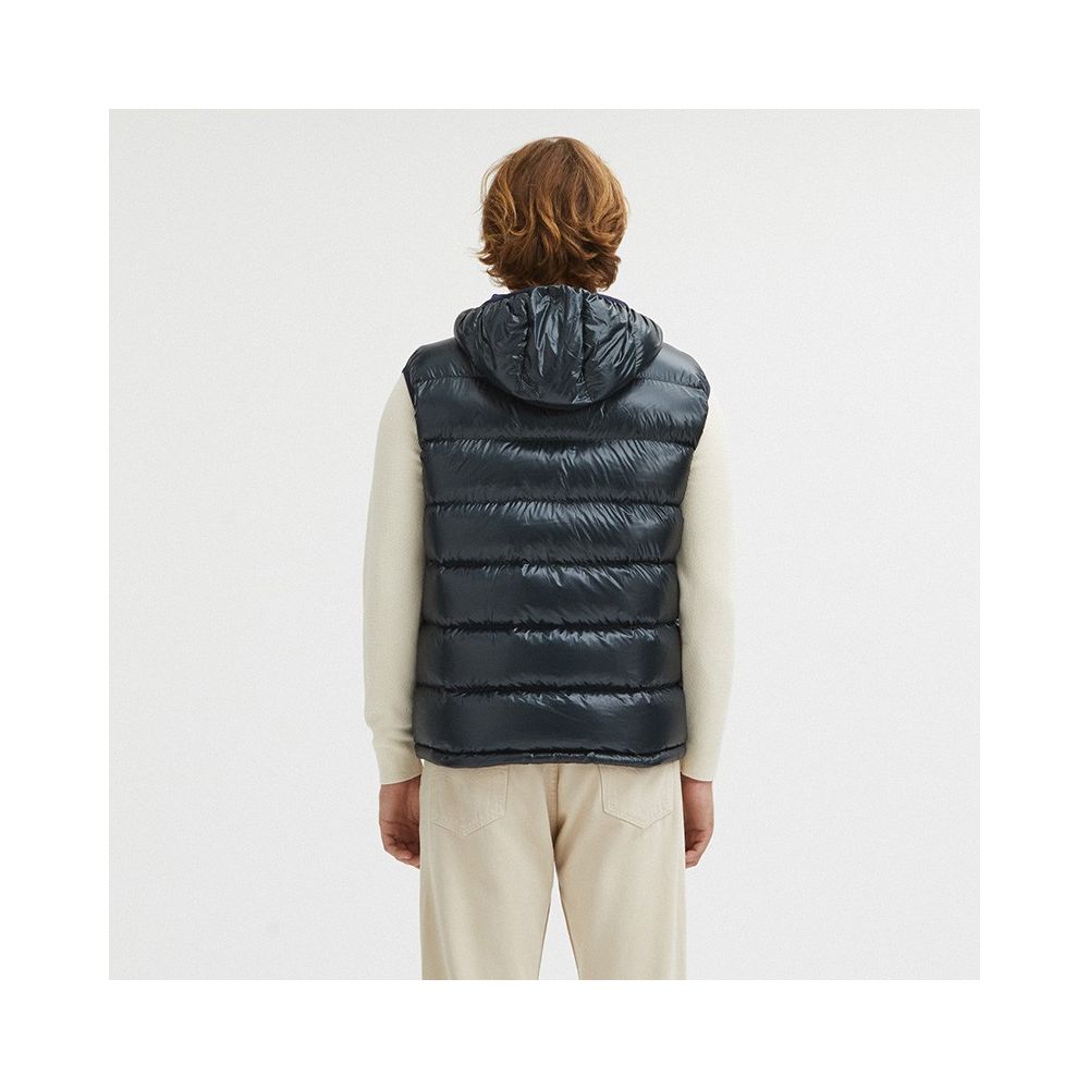 Centogrammi Blue Nylon Reversible Vest for Men