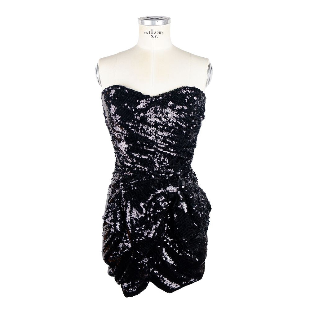 Elisabetta Franchi sleeveless sequin dress with bow detail