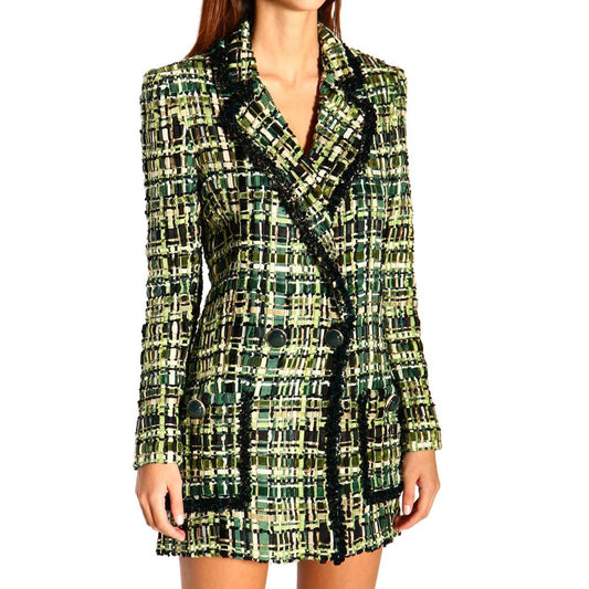 Elisabetta Franchi Elegant forest green jacket with buttons