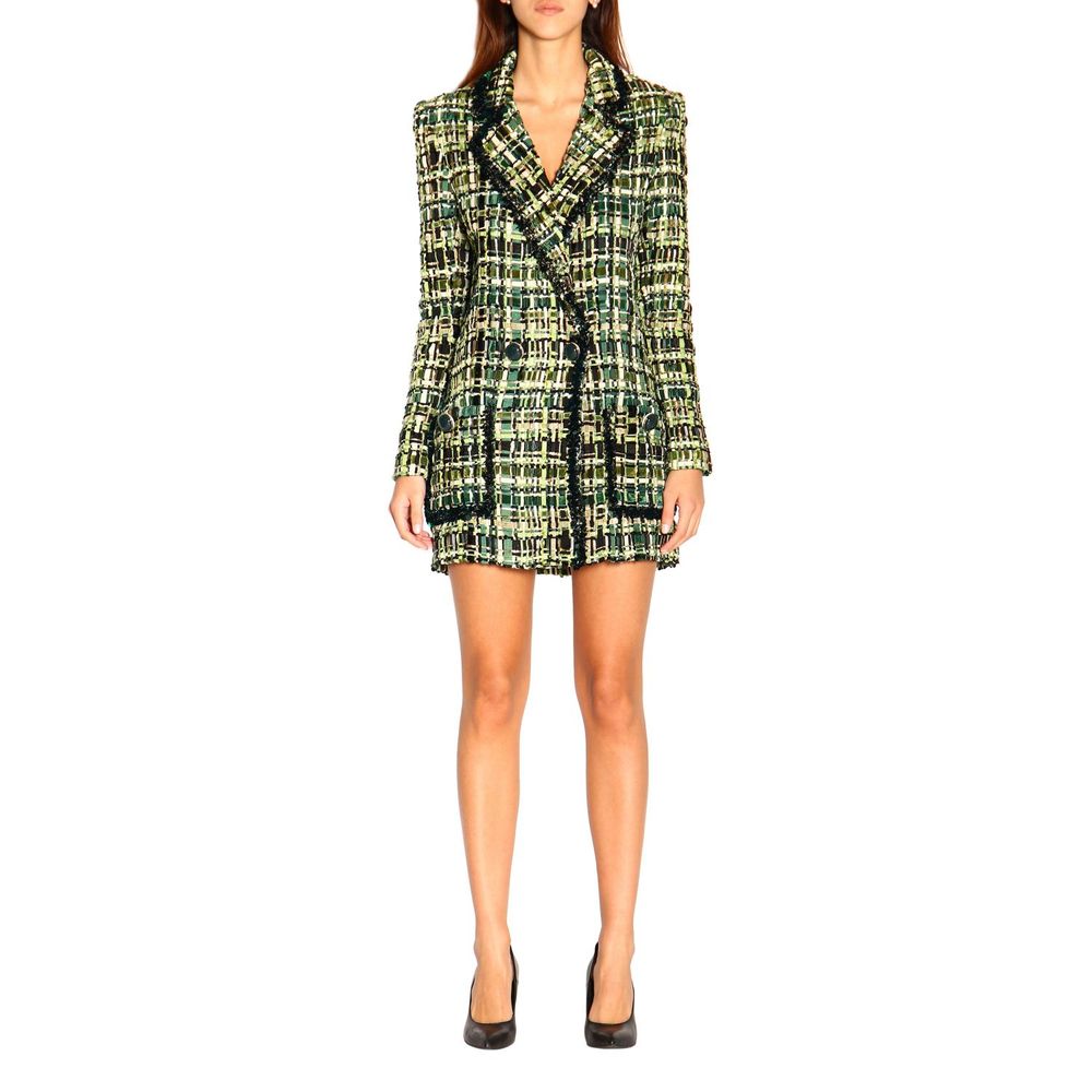 Elisabetta Franchi Elegant forest green jacket with buttons