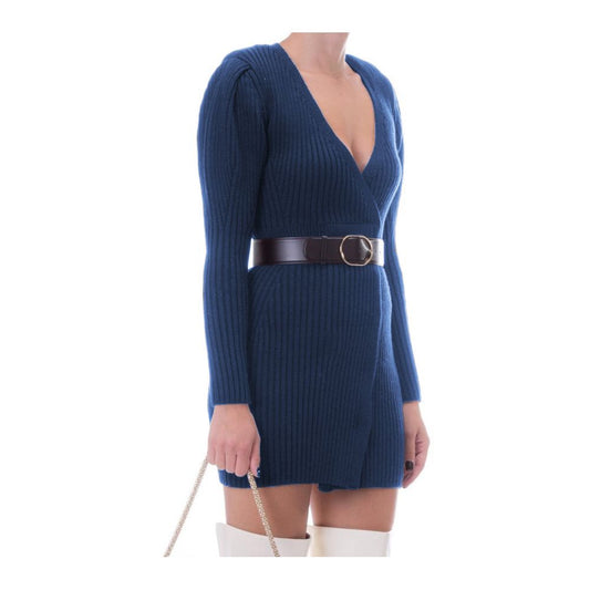 Elisabetta Franchi Blue Wool Dress for Women