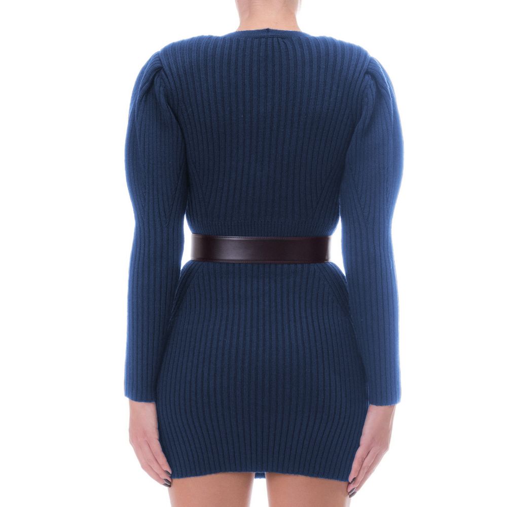 Elisabetta Franchi Blue Wool Dress for Women