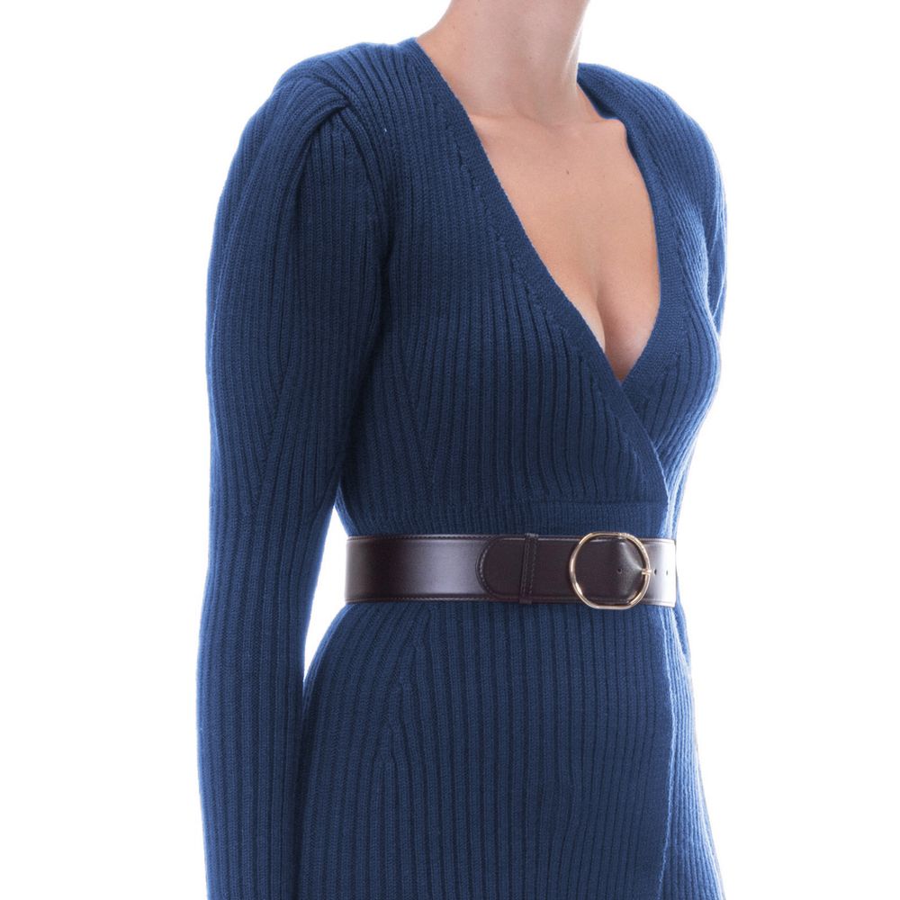 Elisabetta Franchi Blue Wool Dress for Women