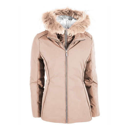 Yes Zee Beige Polyamide Women's Jacket