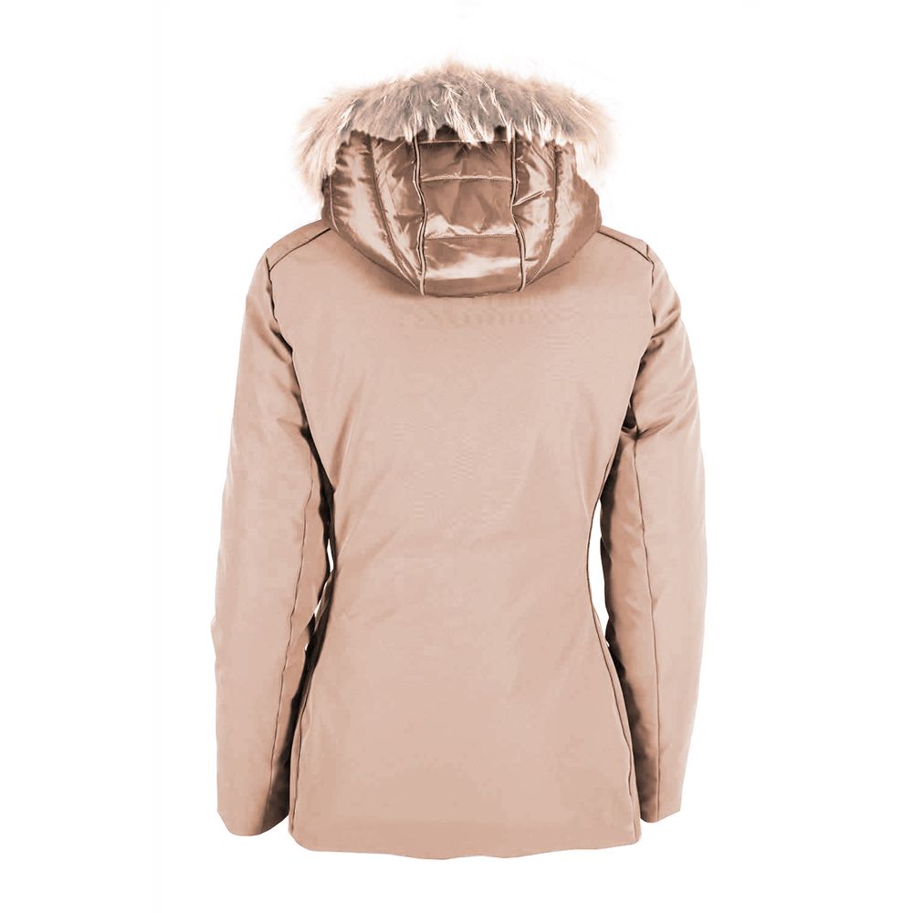 Yes Zee Beige Polyamide Women's Jacket