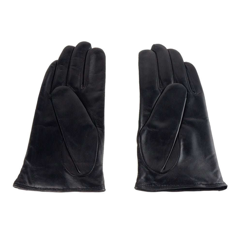 Cavalli Class Chic blue and black lambskin gloves