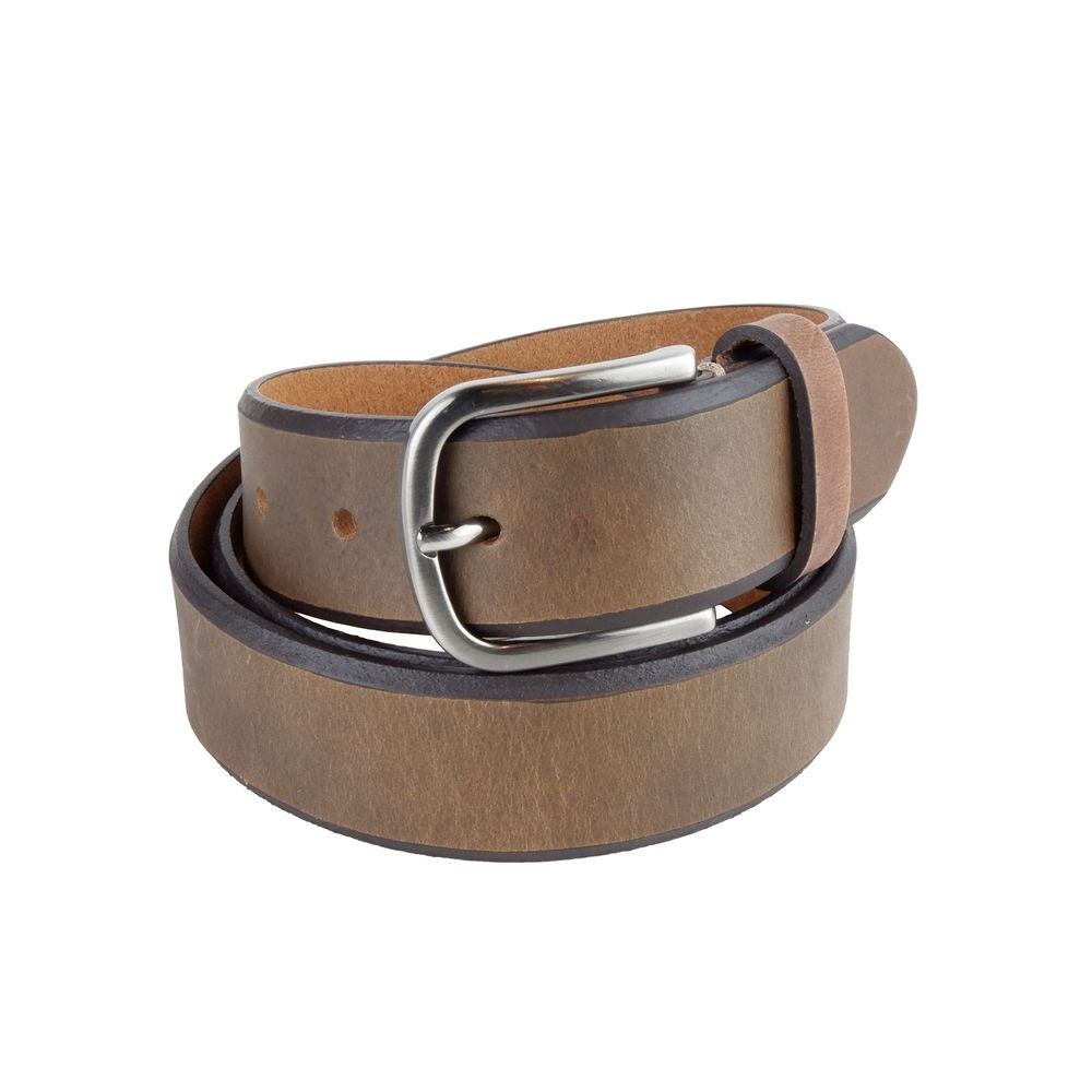 La Martina Elegant dark brown unisex leather belt