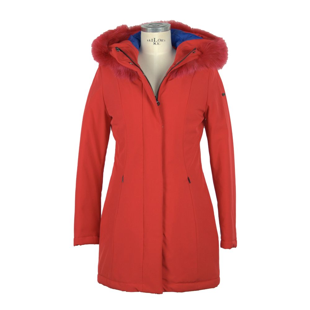 Refrigiwear Chic red luxury winter parka with eco-friendly insulation