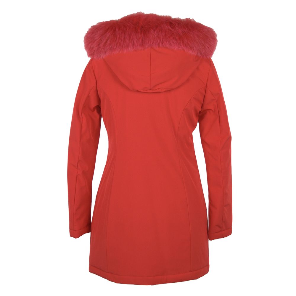 Refrigiwear Chic red luxury winter parka with eco-friendly insulation