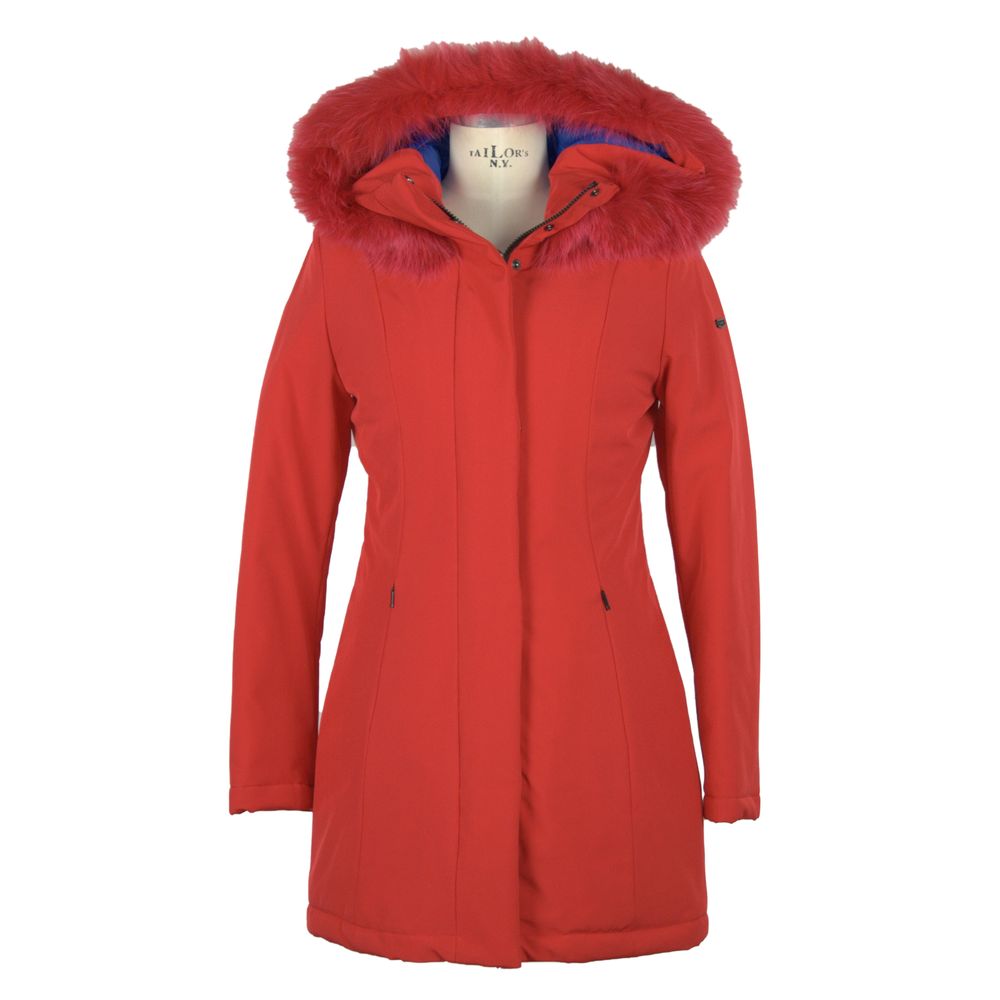 Refrigiwear Chic red luxury winter parka with eco-friendly insulation