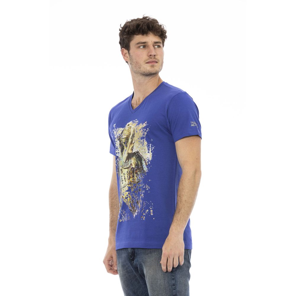 Trussardi Action Blau Baumwolle Männer T-Shirt