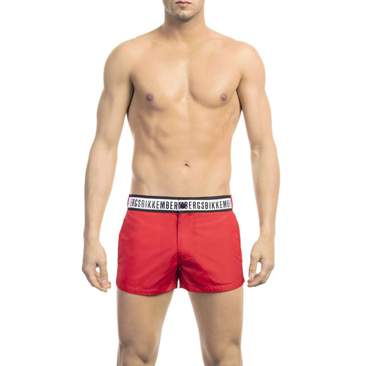 Bikkembergs Red Polyamide Men's Swim Shorts