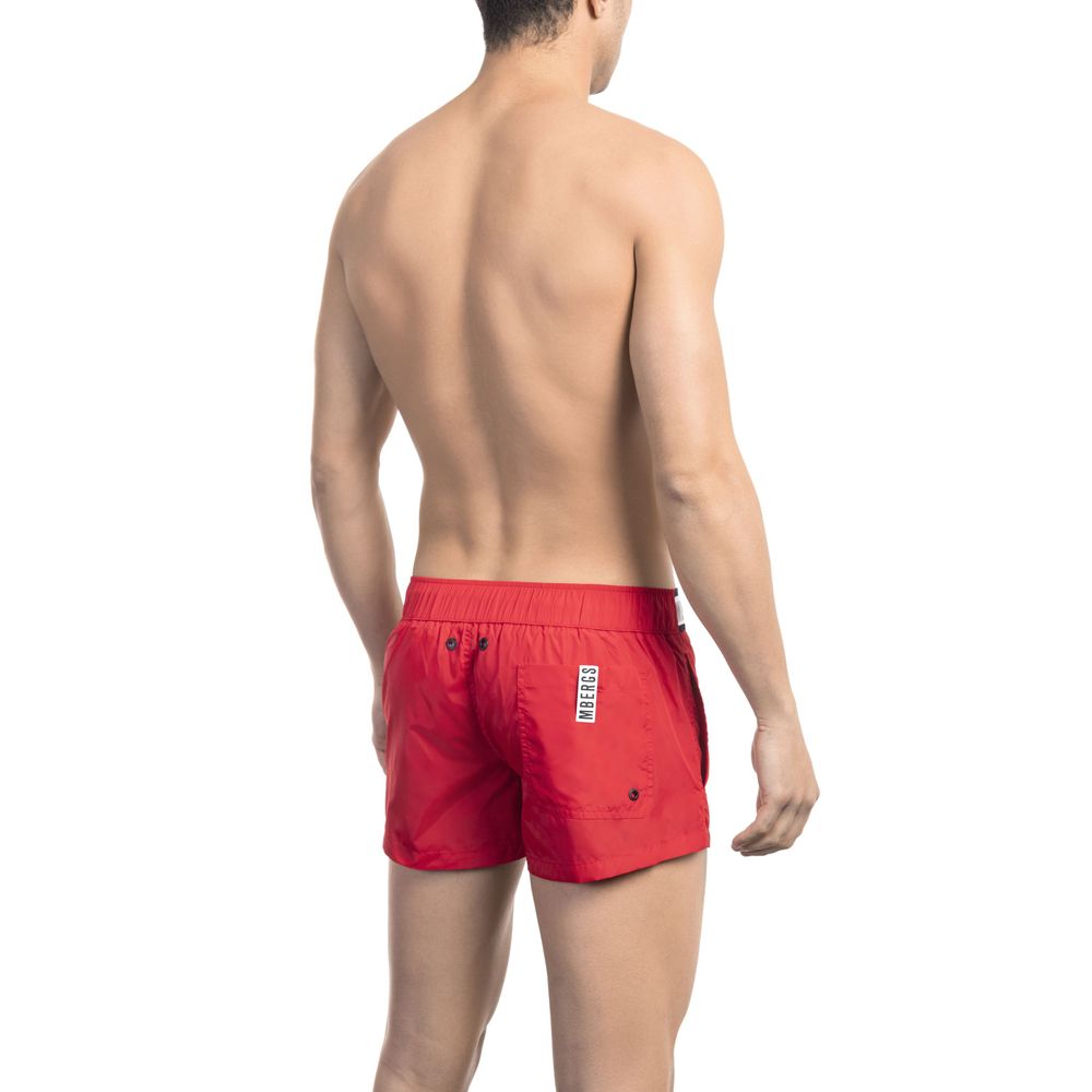 Bikkembergs Red Polyamide Men's Swim Shorts