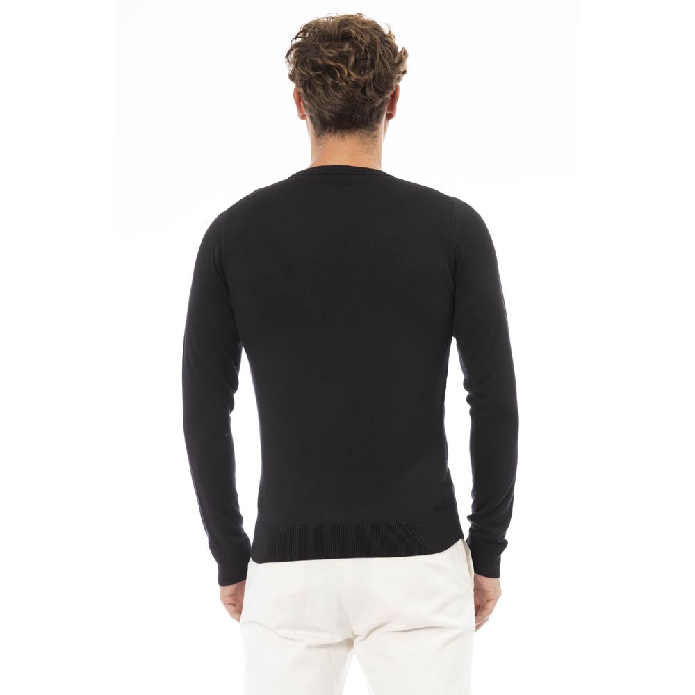 Baldinini Trend Black Modal Sweater for Men