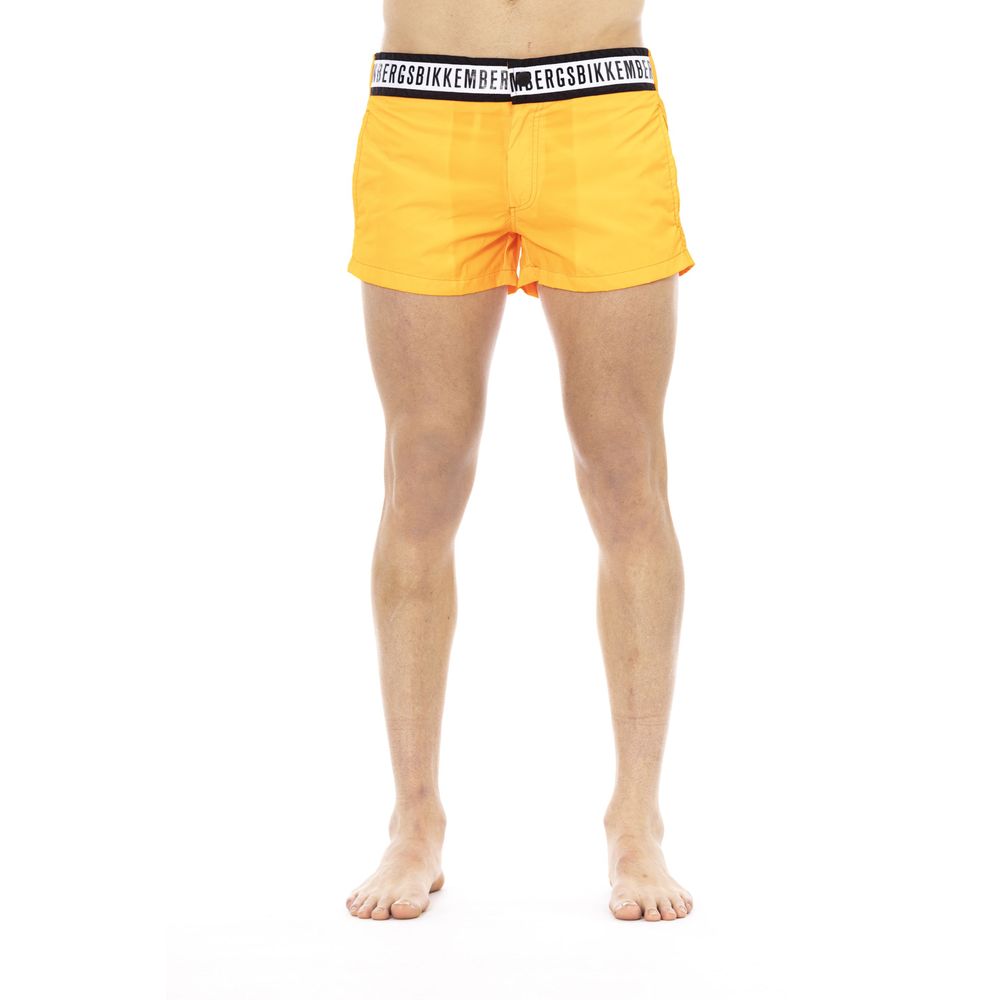 Bikkembergs Orange Polyamide Men's Swim Shorts