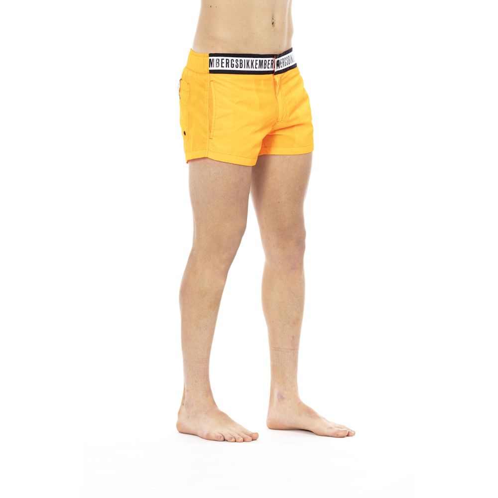 Bikkembergs Orange Polyamide Men's Swim Shorts