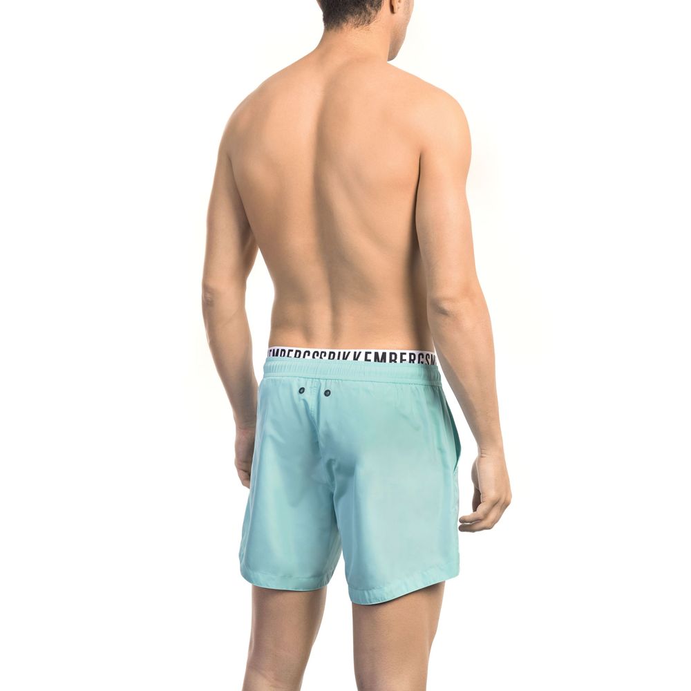 Bikkembergs Light Blue Polyester Men's Swim Shorts