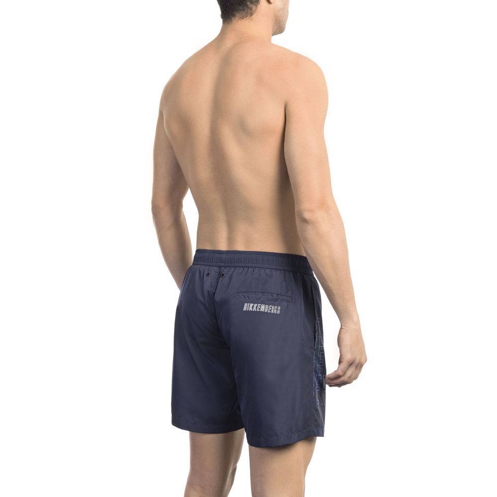 Bikkembergs Blue Polyester Men's Swim Shorts