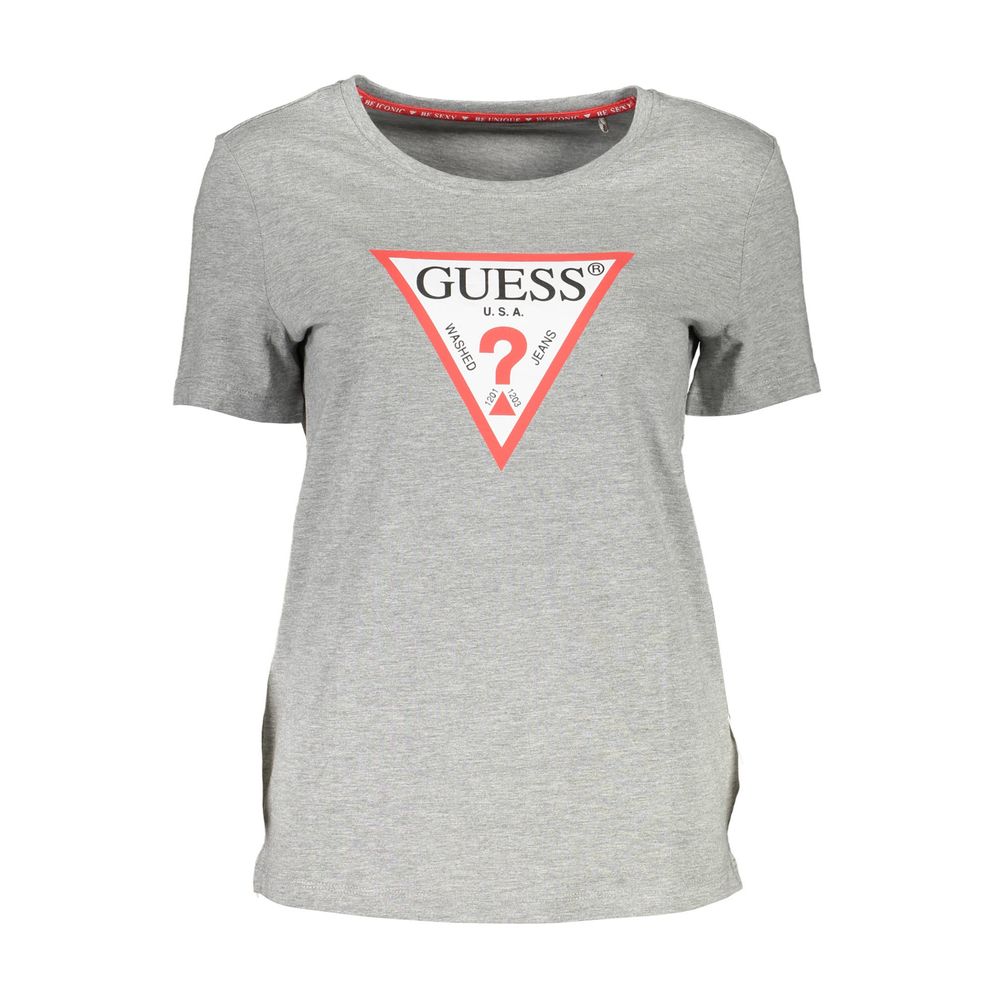 Guess Jeans Gray Cotton T-Shirt for Women