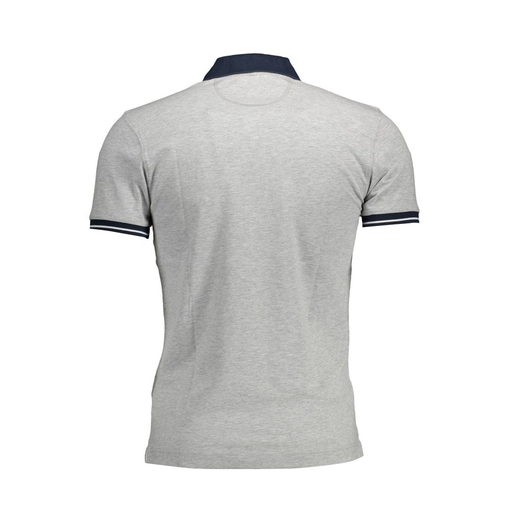 La Martina Grey Cotton Polo Shirt for Men