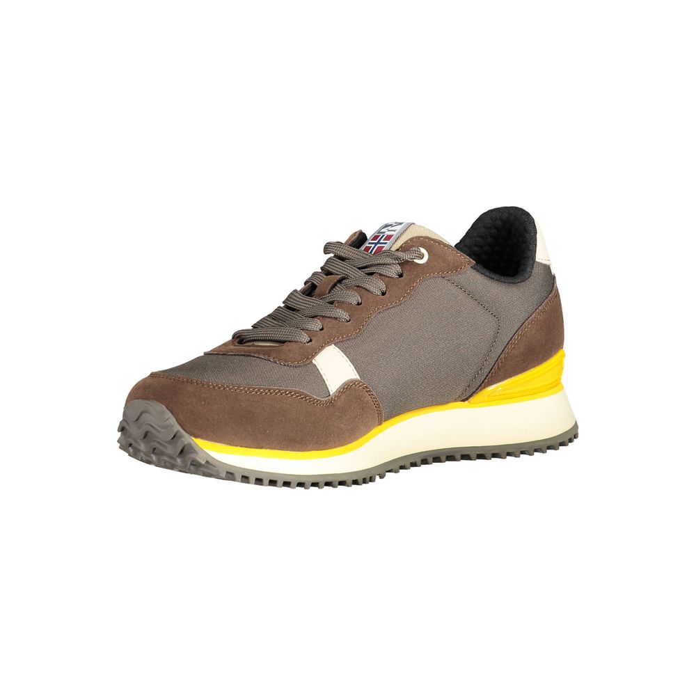 Napapijri Brown Polyester Men's Sneaker