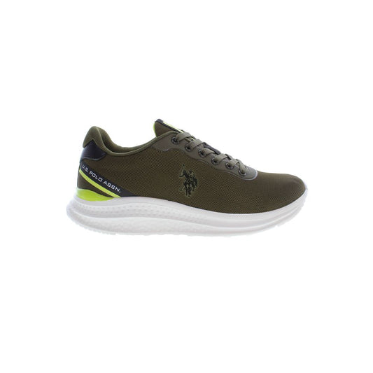 US POLO ASSN. Green Polyester Men's Sneaker