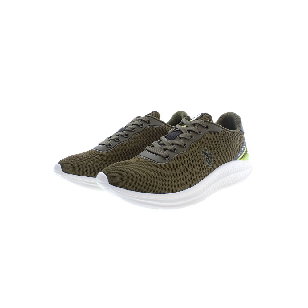 US POLO ASSN. Green Polyester Men's Sneaker