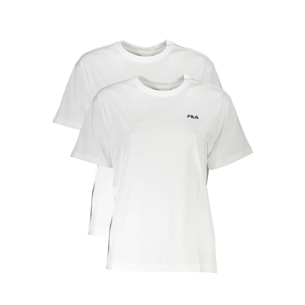 Fila White Cotton T-Shirt for Women