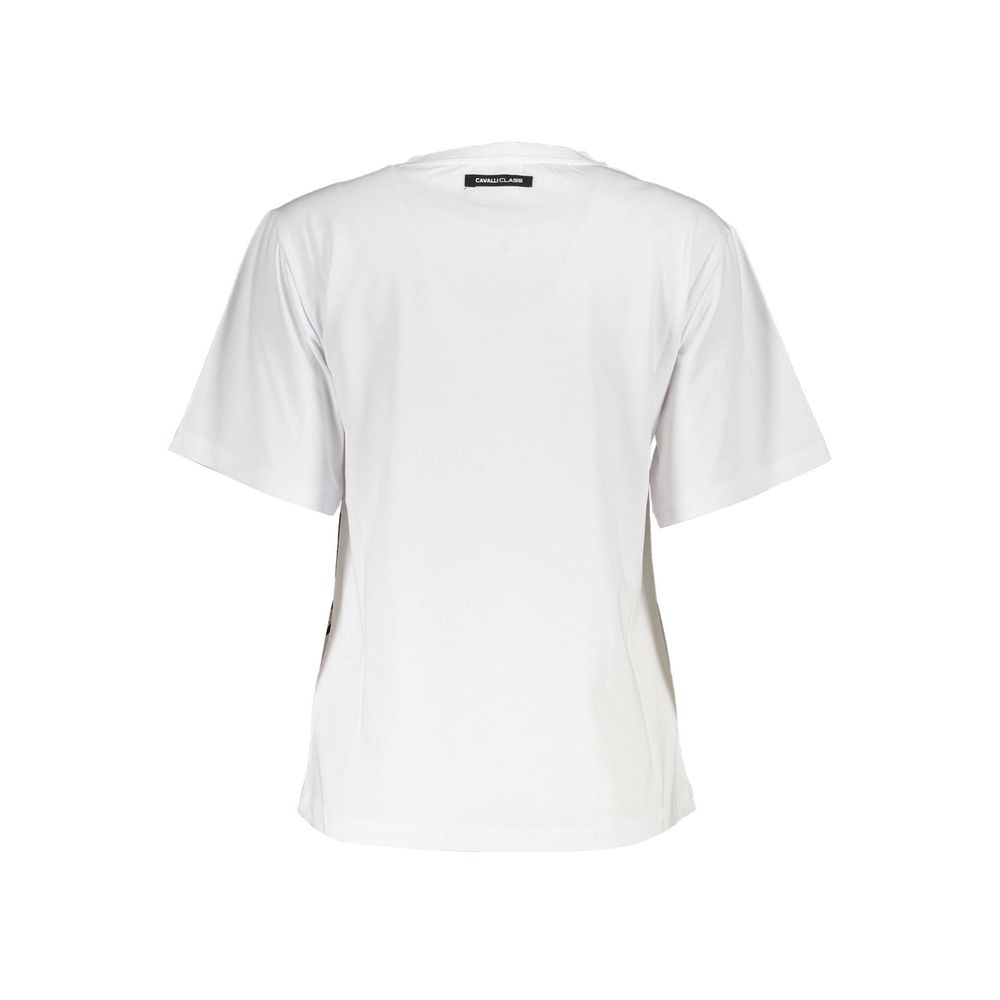 Cavalli Class White Cotton T-Shirt for Women