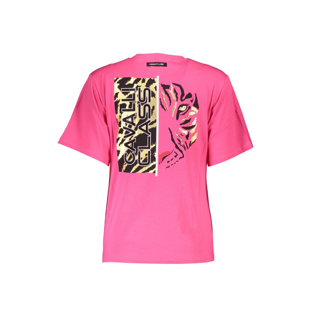 Cavalli Class Pink Cotton Women's T-Shirt