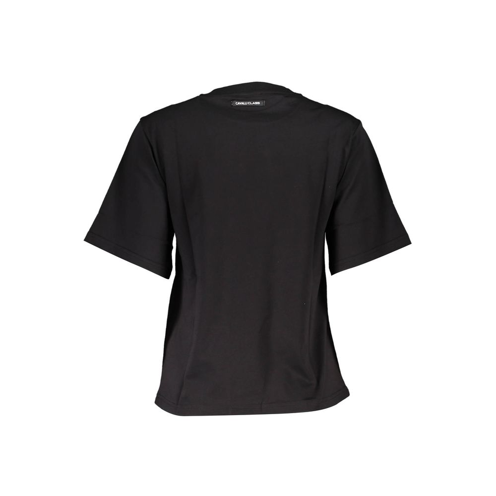 Cavalli Class Black Cotton T-Shirt for Women