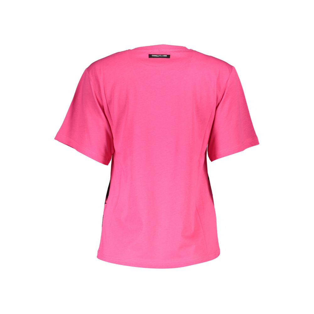 Cavalli Class Pink Cotton Women's T-Shirt