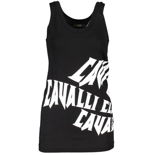 Cavalli Class Black Cotton Top for Women