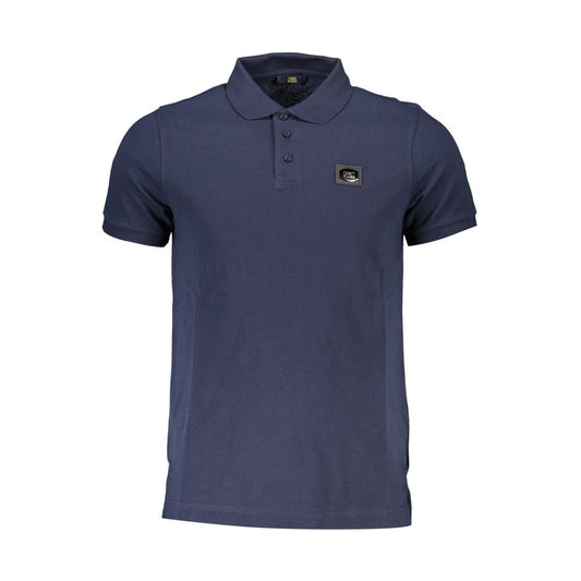 Cavalli Class Blue Cotton Polo Shirt for Men