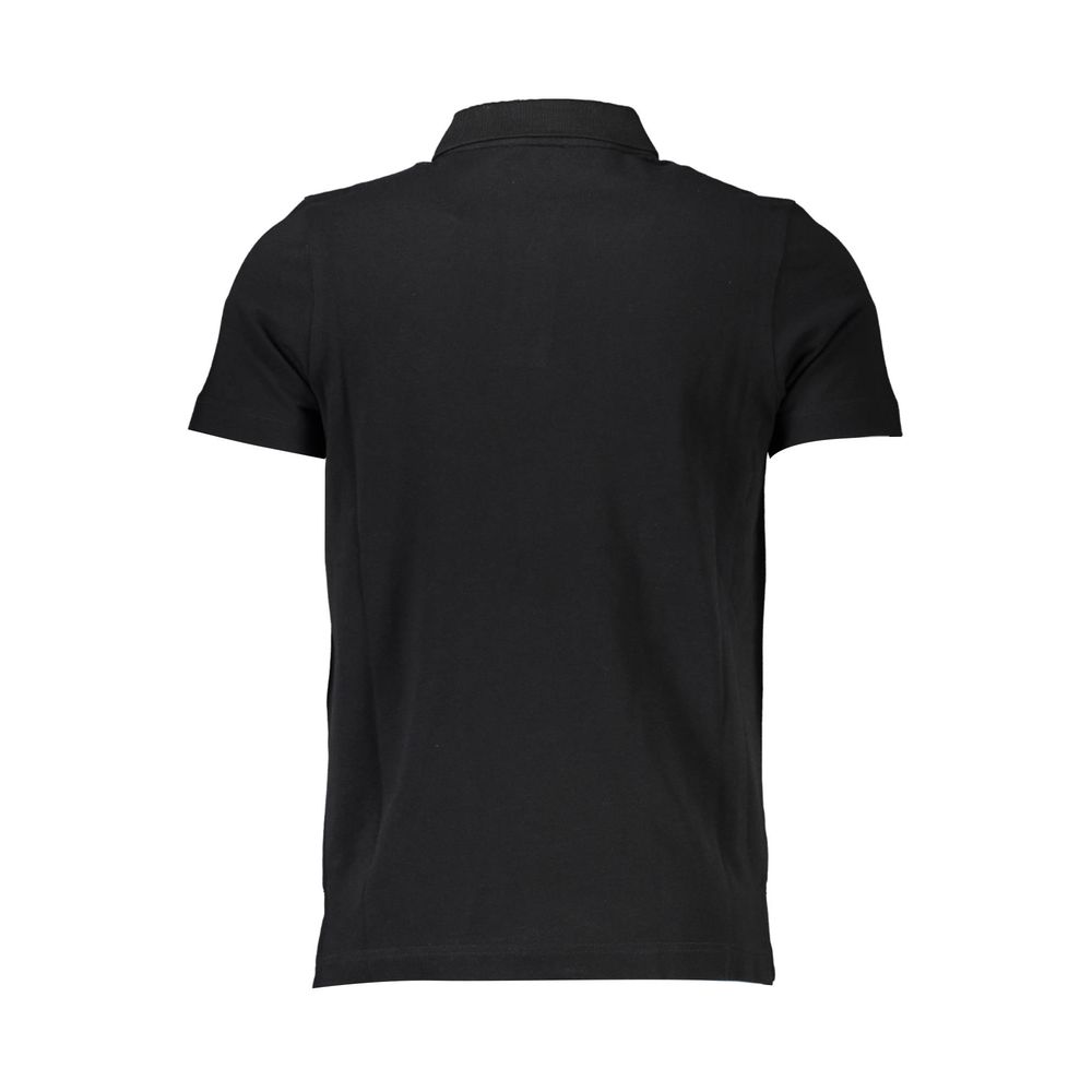 Cavalli Class Black Cotton Polo Shirt for Men