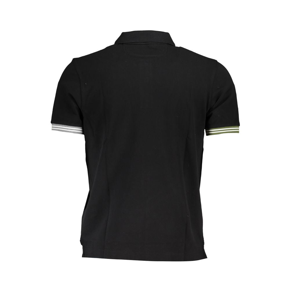 La Martina Elegant black polo with subtle contrasts