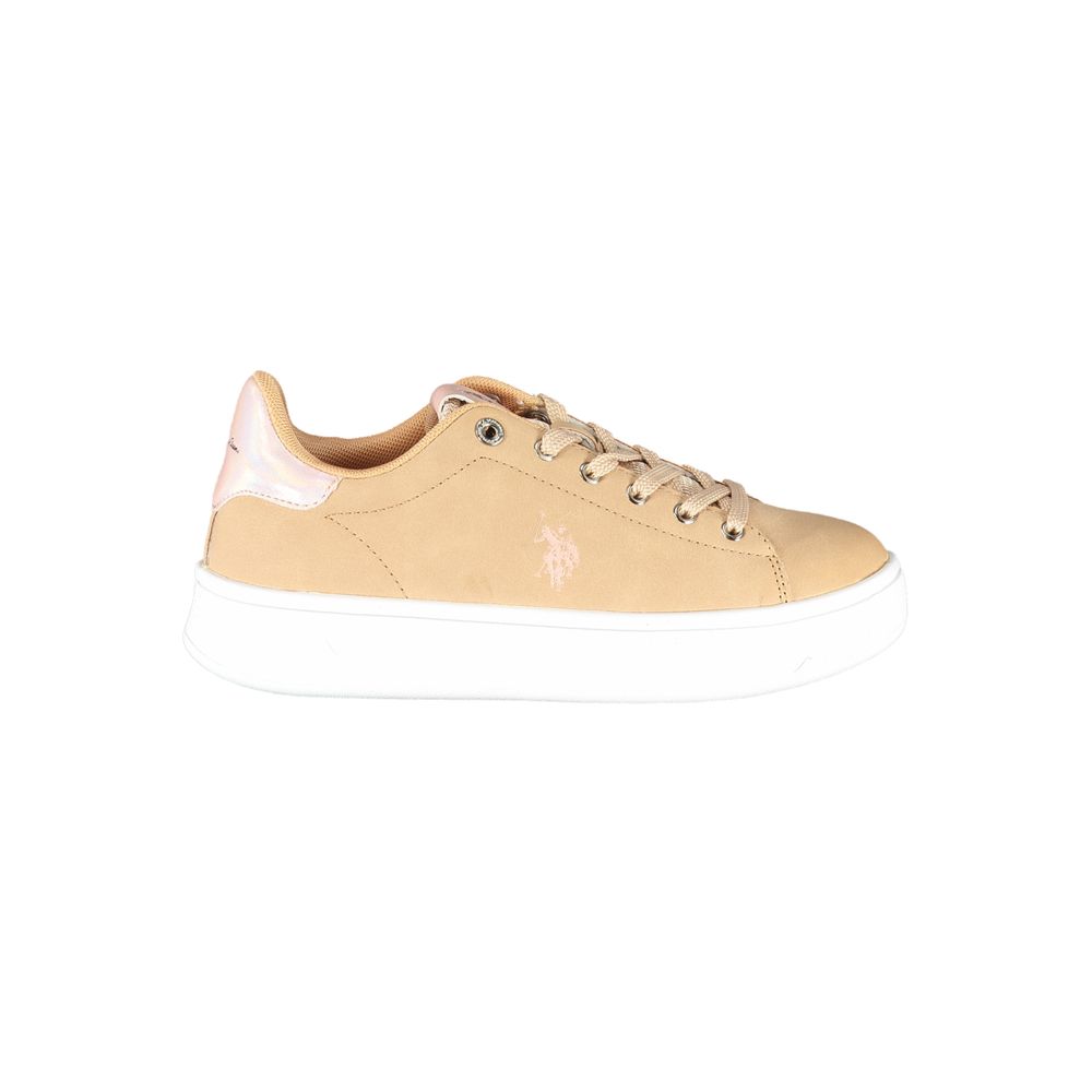 U.S. POLO ASSN. Beige polyester women's sneakers