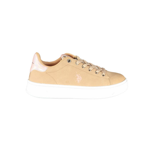 U.S. POLO ASSN. Beige polyester women's sneakers