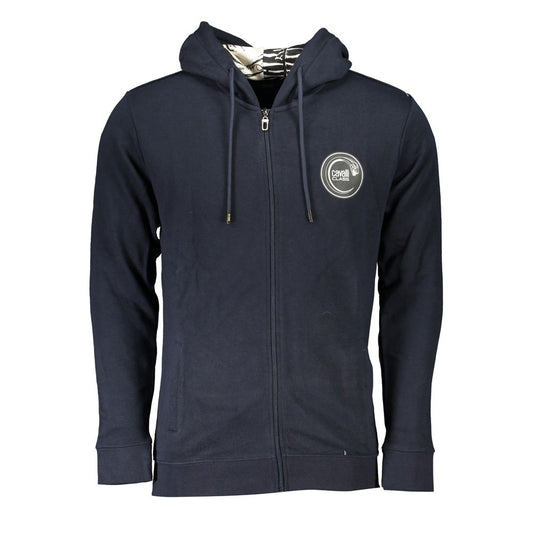 Cavalli Class Blauer Baumwollpullover für Männer