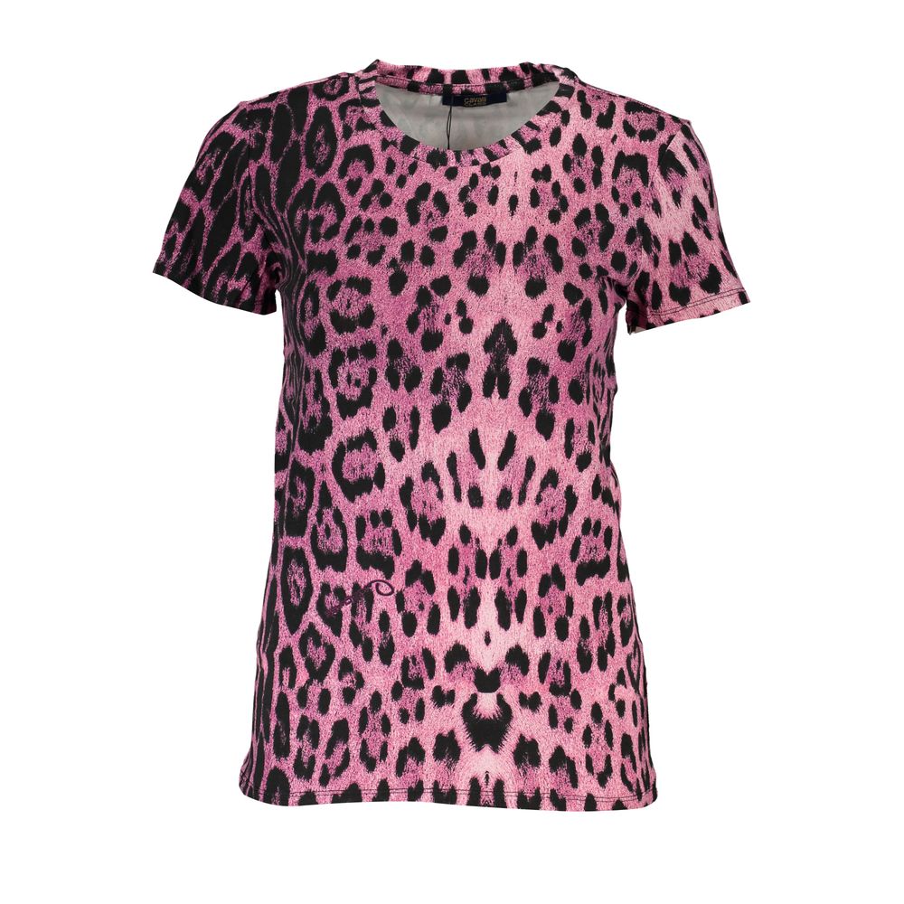 Cavalli Class Pink Cotton Tops &amp; T-Shirt