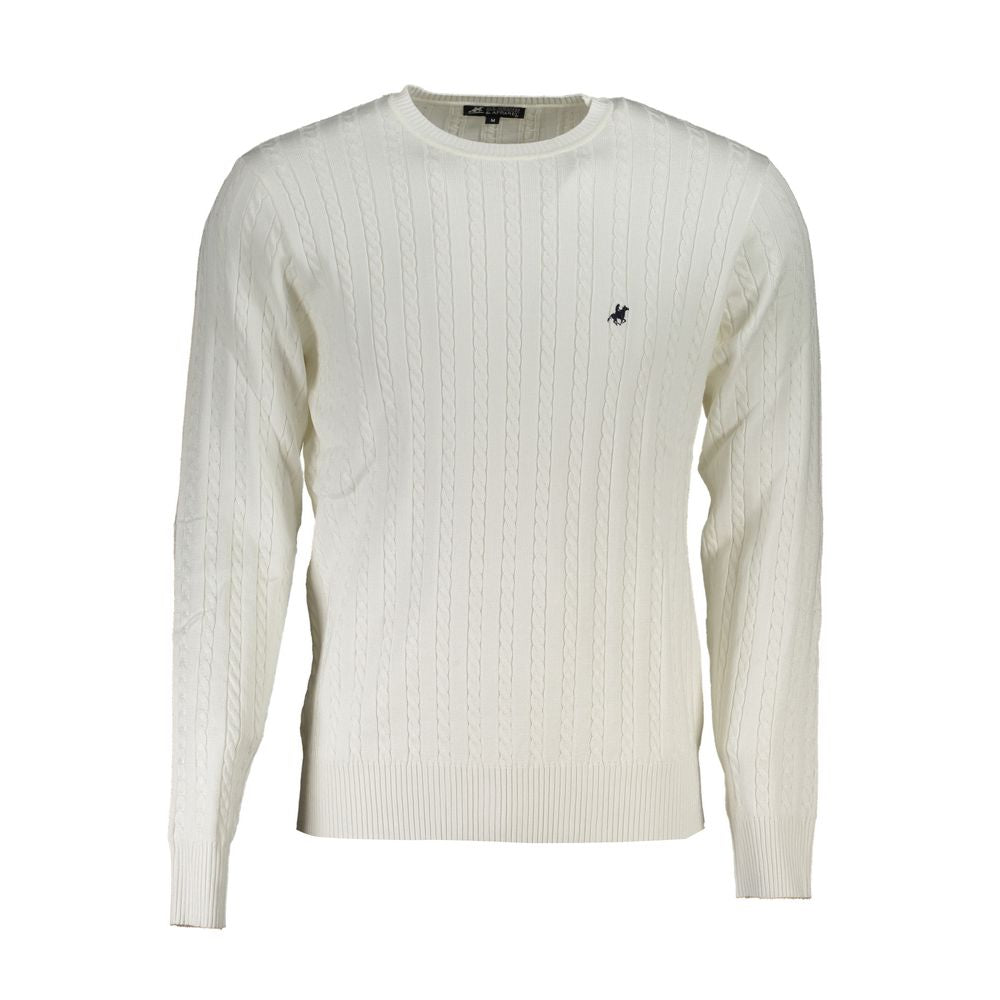 U.S. Grand Polo Eleganter Pullover mit Rundhalsausschnitt und kontrastierenden Details