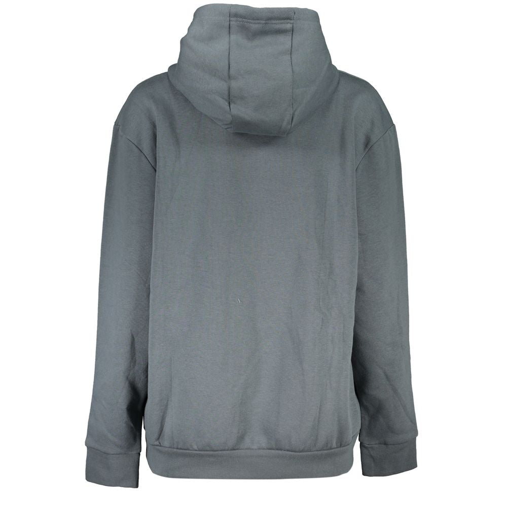 Cavalli Class Smooth Grey Fleece Hooded Sweatshirt