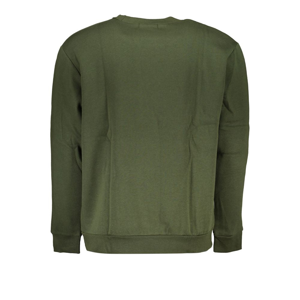 Cavalli Class Chic green embroidered round neck sweater