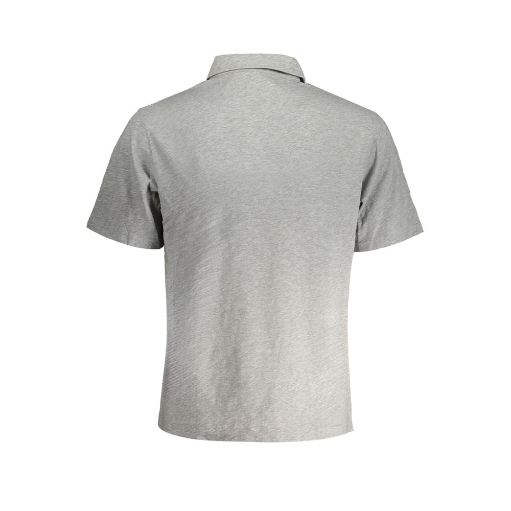 La Martina Grey Cotton Polo Shirt