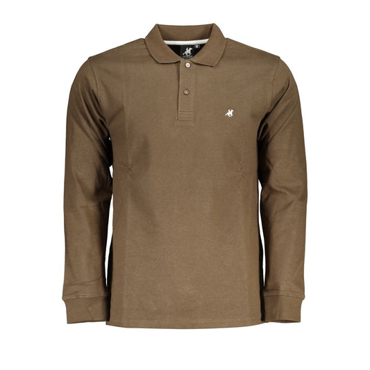 US Grand Polo Elegant long sleeve brown polo for men